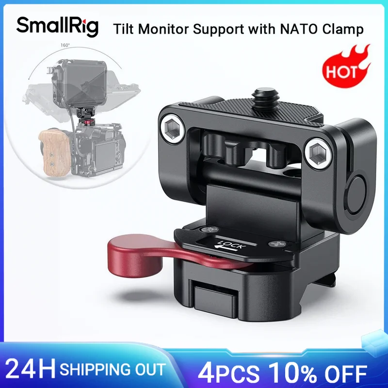 SmallRig DSLR Camera Tilt Monitor Support with Quick Release NATO Clamp For 5 Inch / 7 Inch Monitors 2100B