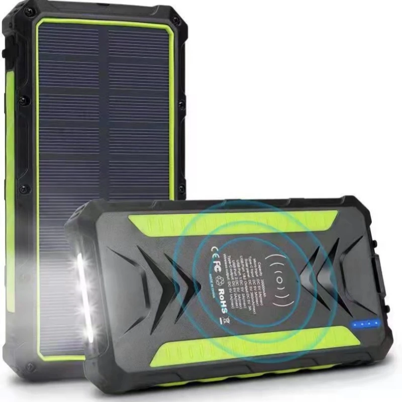 Solar Wireless Power Bank 30000mAh Dual USB P...