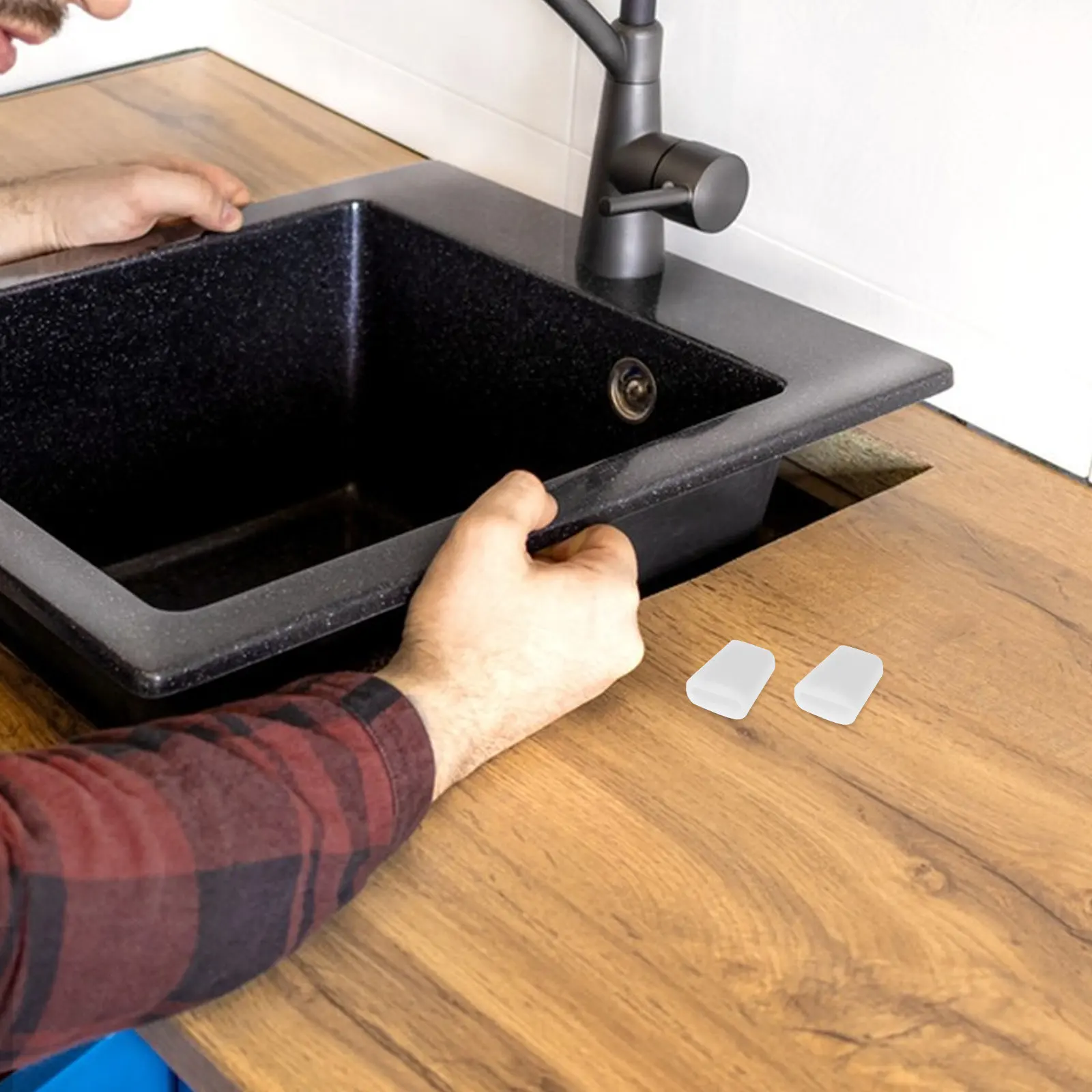 

50Pcs Kitchen Sink Pad Feet Rubber Non-Slip Protective Rack Feet Replacement for Dish Drying Grid Sink Rack Wire Accessories