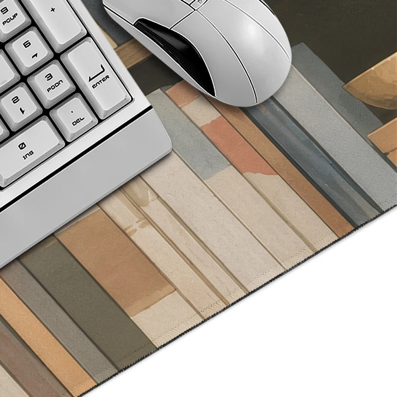Vintage Library Room Mouse Pad Gamer printon demand Mousepad XXL Mechanical Keyboard Pad Non-Slip Desktop Mouse Pad Table Mat