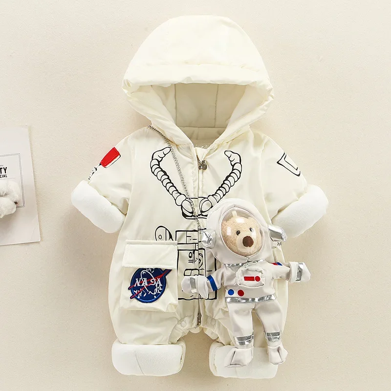 Space Suit for Baby Outdoor Jumpsuit Hooded Winter Clothes for Newborn Cute Astronaut Look Bodysuit & One Piece 5-day Shipping