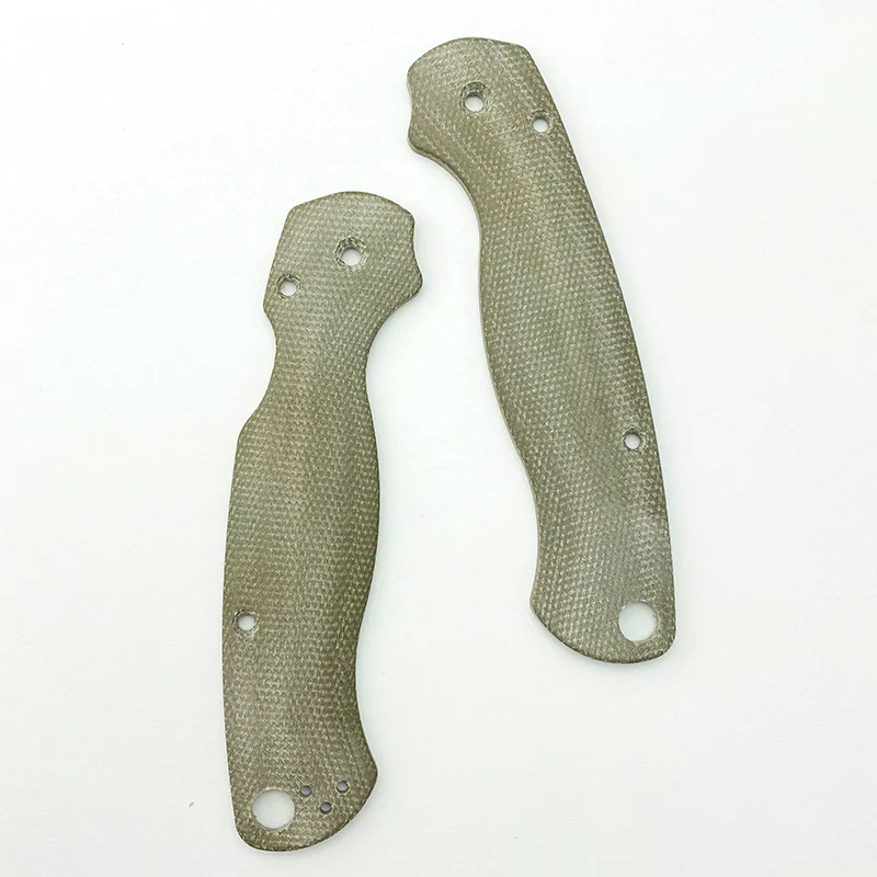 1 Pair Micarta Material Folding Knife Scales Grip Handle Patches for Spyderco Paramilitary 2 C81 Para2 DIY Making Accessories