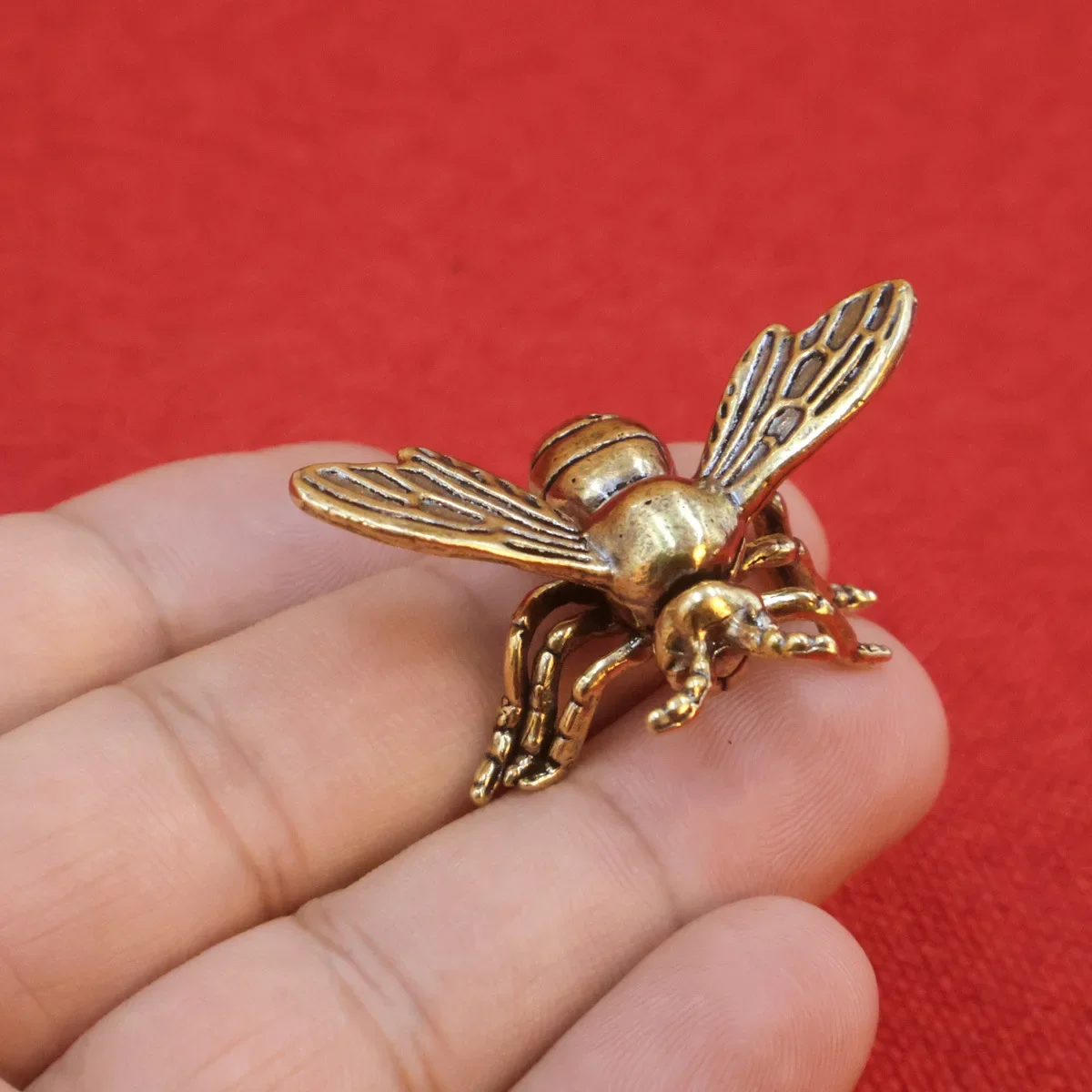

Solid Brass Figurines Bee Miniatures Tea Pet Funny Beetle Crafts Collection Desktop Small Ornaments Decorations metal figurine