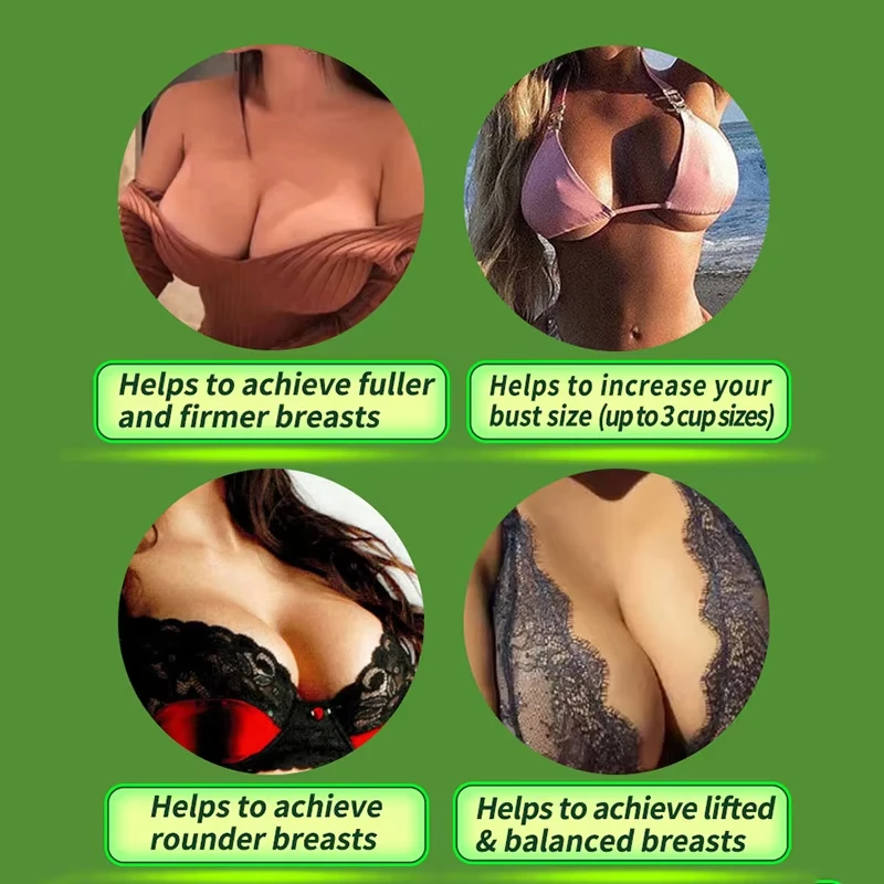 قطعتان من كبسولات تعزيز الثدي الكبيرة للنساء مع جذر البابايا كودزو وميريفيكا - مكمل ممتلئ الصدر والرفع الطبيعي