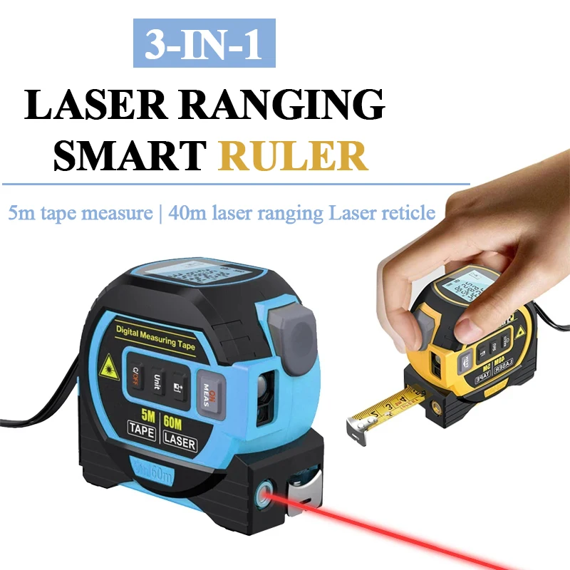 

Лазерный дальномер 3 в 1, 40/60 м, 5 м