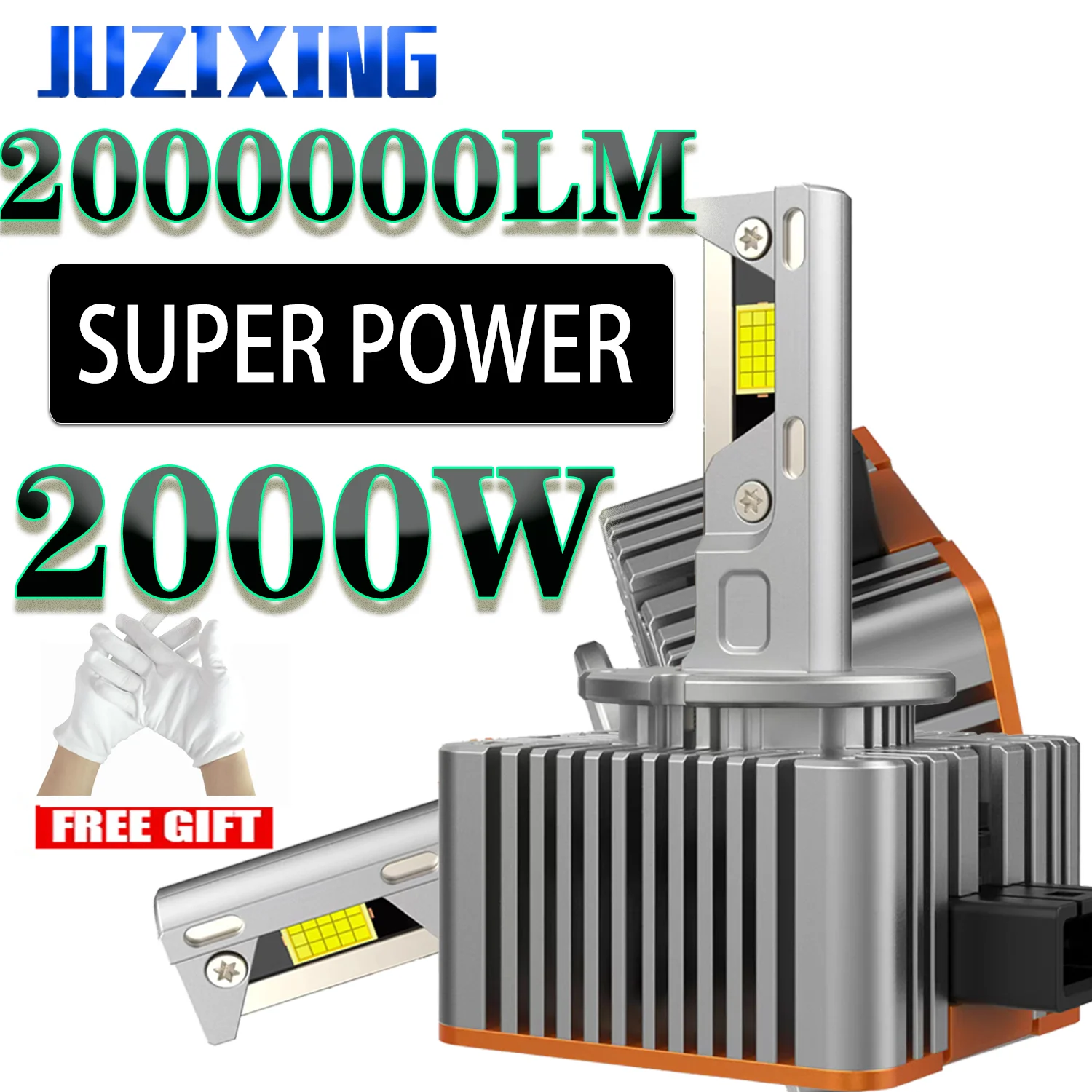 

JUZIXING LED D1S D2S D4S D5S D8S Led 2000W Headlights HIDConversion Brighter 6000K for D2S D4S D5S D8S 6500K LED Car Light Bulb