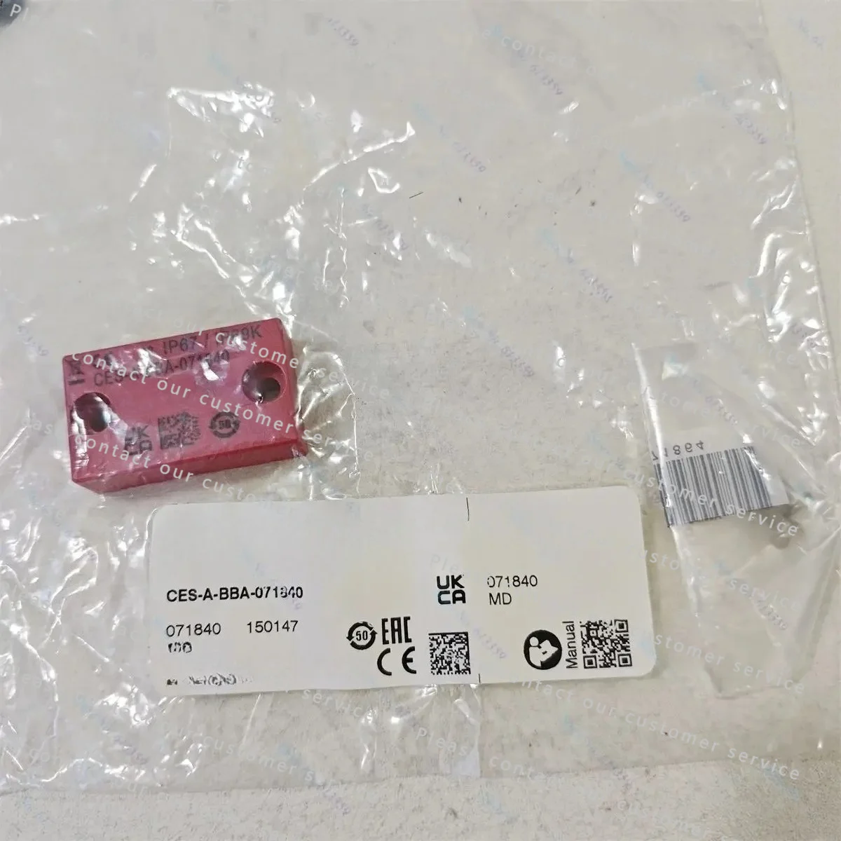 1PC CES‑A‑BBA 071840 Safety Switch, Industrial Safety Interlock Component for Machine Guard Door Safety Monitoring System