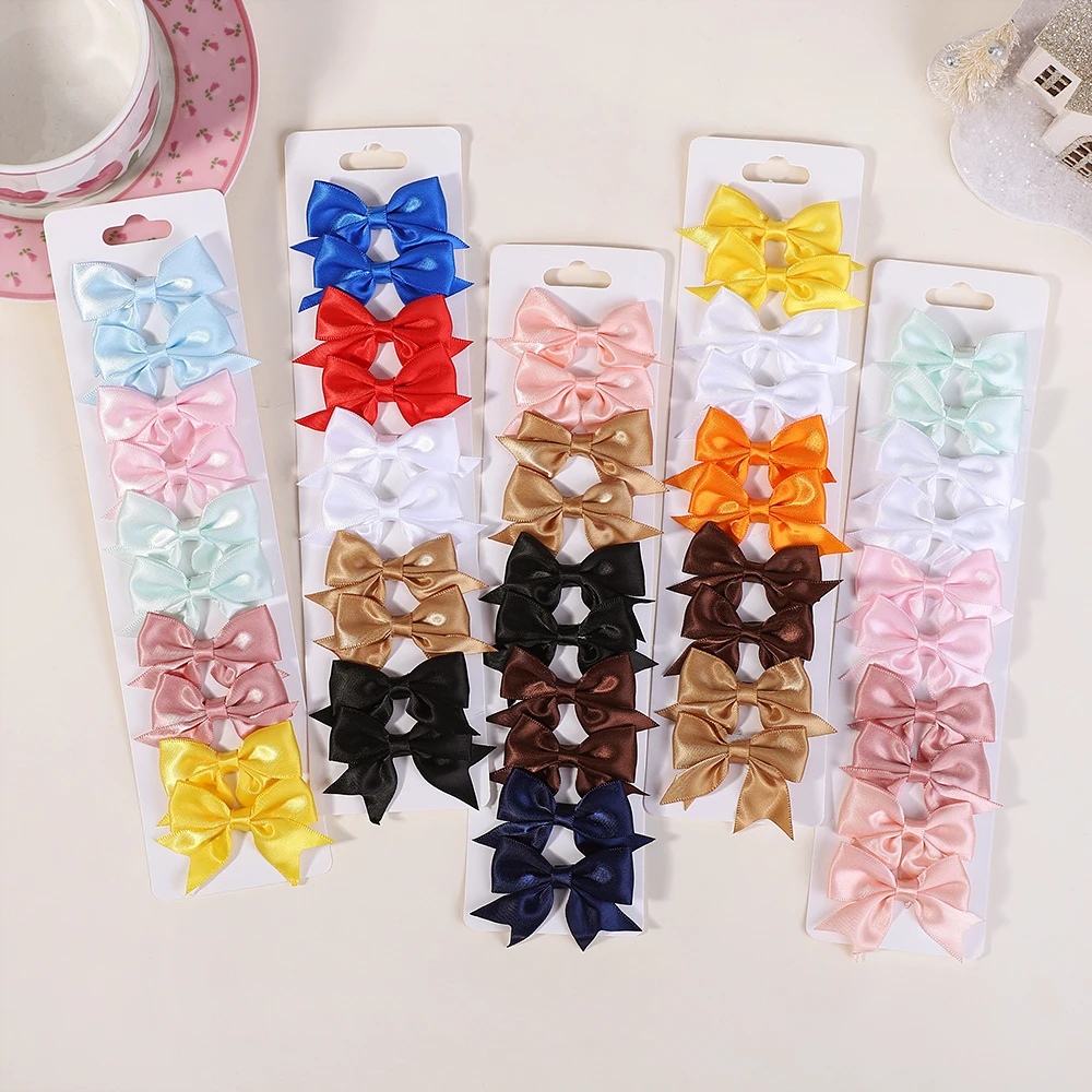 10Pcs/lot Ribbon Baby Bows Hair Clips Hairpins 2\