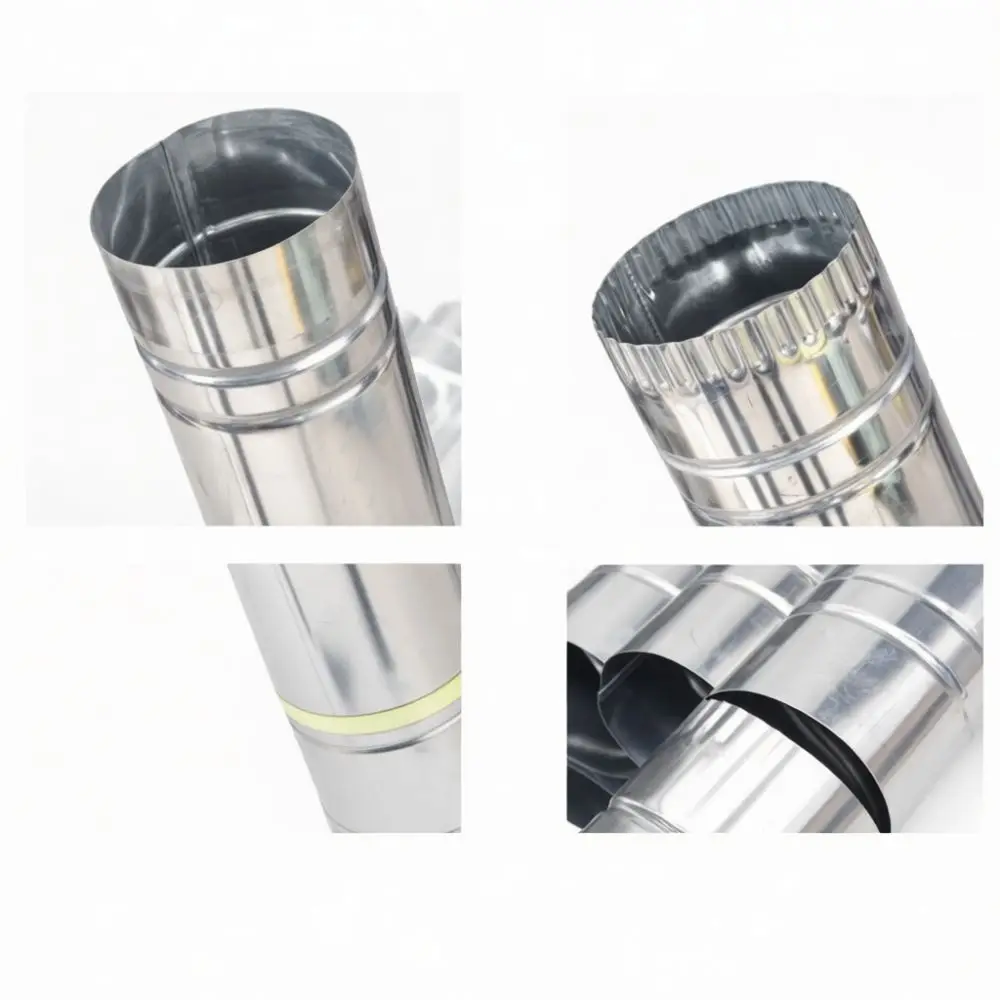 Stainless Steel Chimney Connector Tee Pipe Exhaust Vent Ducting For Wood Burning Heating Stove Boiler Industrial Use
