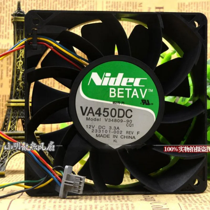 D For Nidec V34809-90 | 12V 3.3A | 12CM | High Power Industrial Chassis Cooling Fan 1PCS