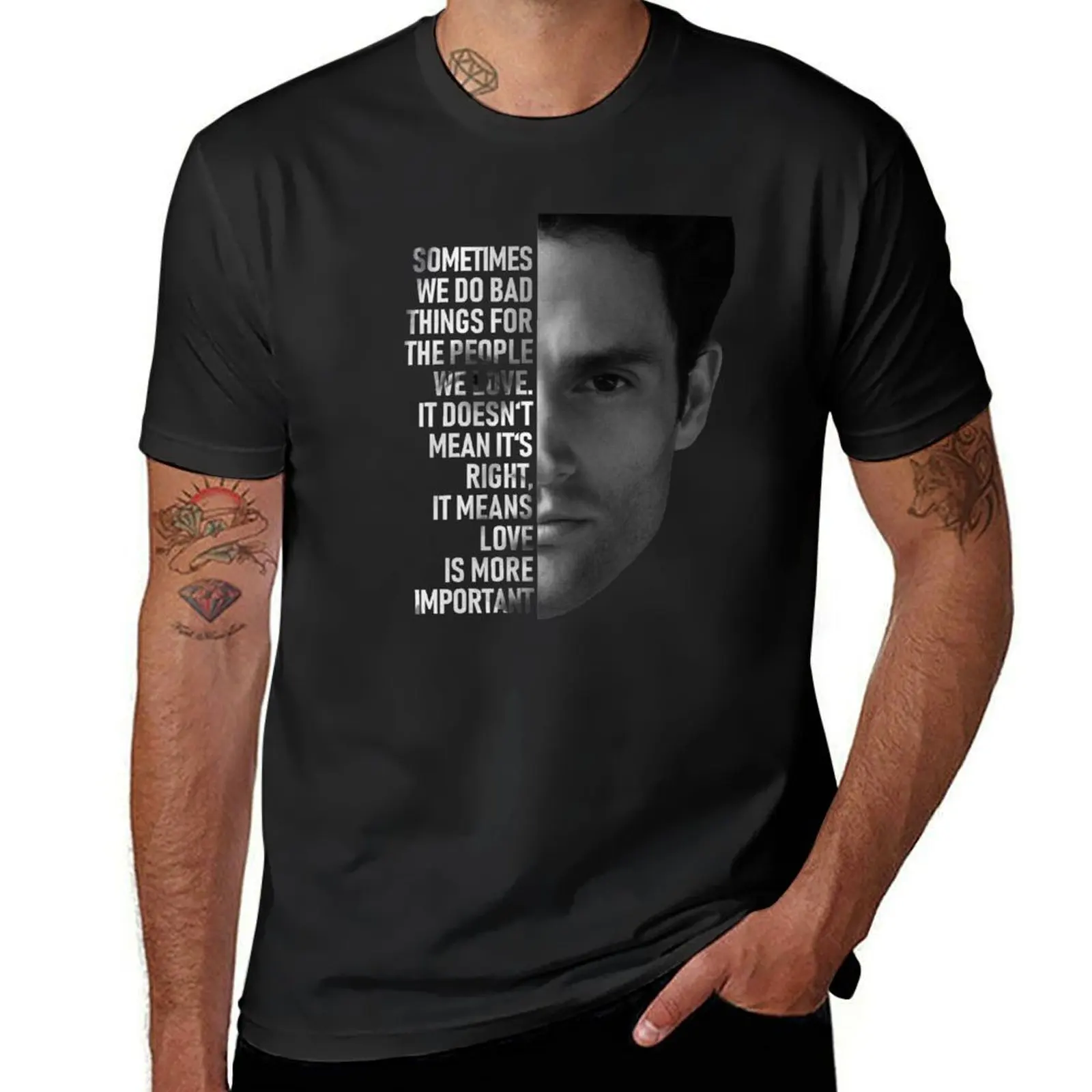 

You Joe Goldberg BW T-Shirt graphics blanks blacks oversized oversized t shirt men