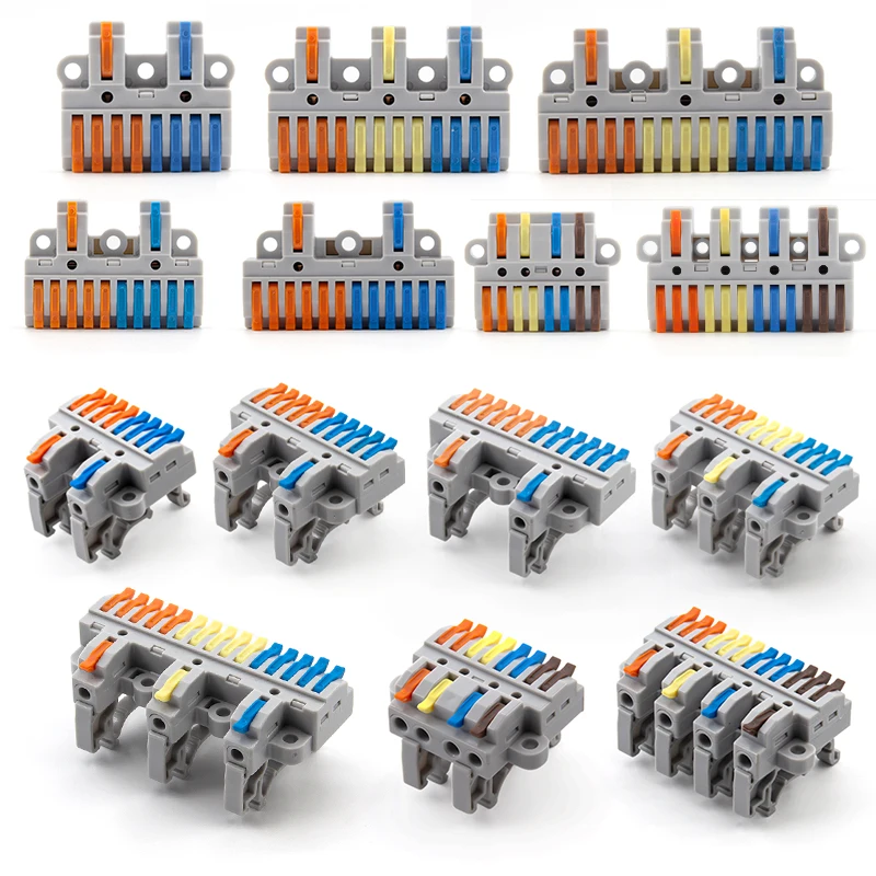 

10/30/50PCS Mini Quick Wire Conductor Connector Pin Splicing Push-inTerminal Block Wiring Cable Connector Butt Terminal Lighting