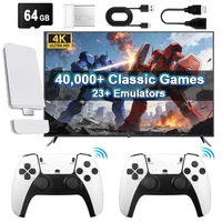 Consola de Videojuegos Retro 4K con Más de 30000 Juegos Retro, Consola de Juegos Portátil con Control Inalámbrico Integrado