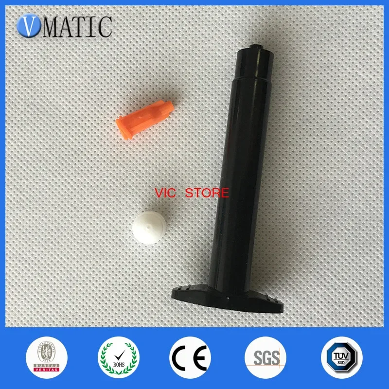 Free Shipping Black Anti-Uv 55Cc/Ml Dispense Pneumatic Syringe Sets -Barrel, Piston, End Cap Cover, Tip Cap Stopper 280Sets/Lot