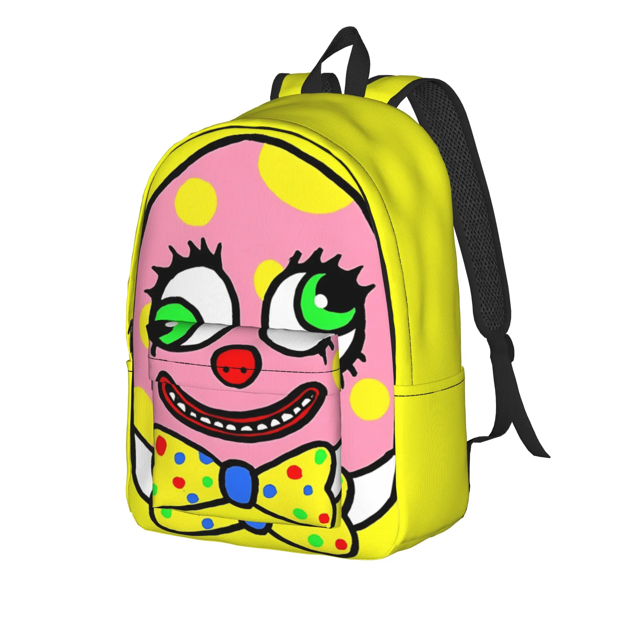 Back to school season round eyed silly monster  Schoolbag Mr Blobby High School Students Adjustable Strap Backpack
