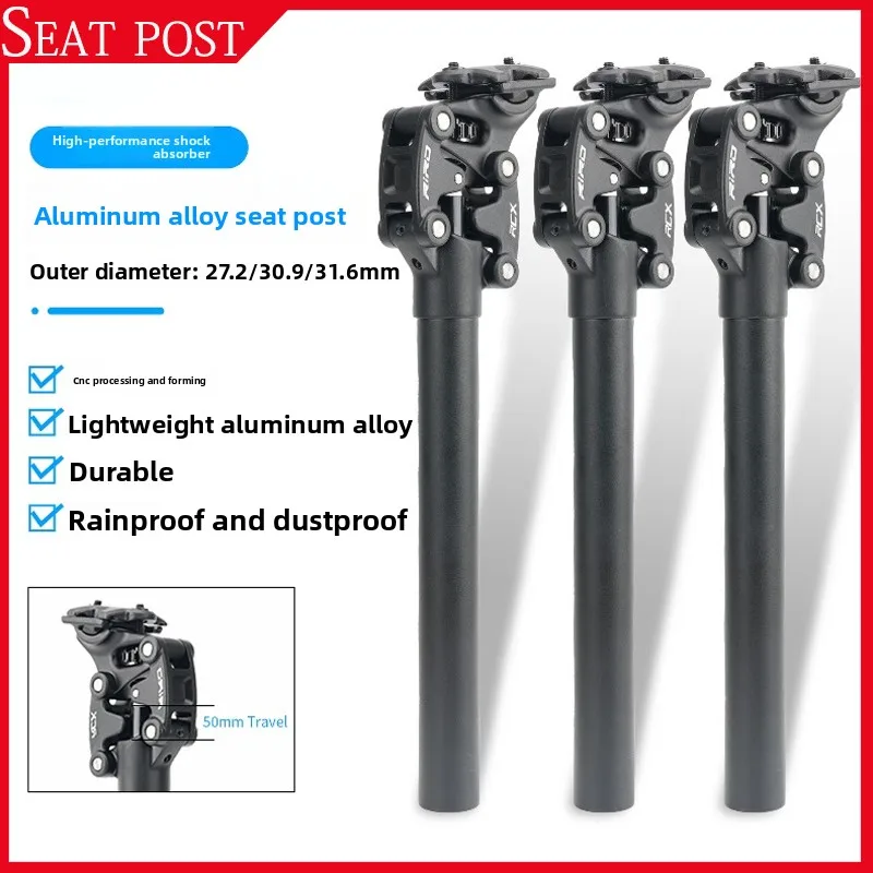 

RIRO MTB Suspension Seat Tube 27.2/30.9/31.6MM Seat Post Aluminum Alloy Off Road Shock Absorption Customized Bicycle Accessories