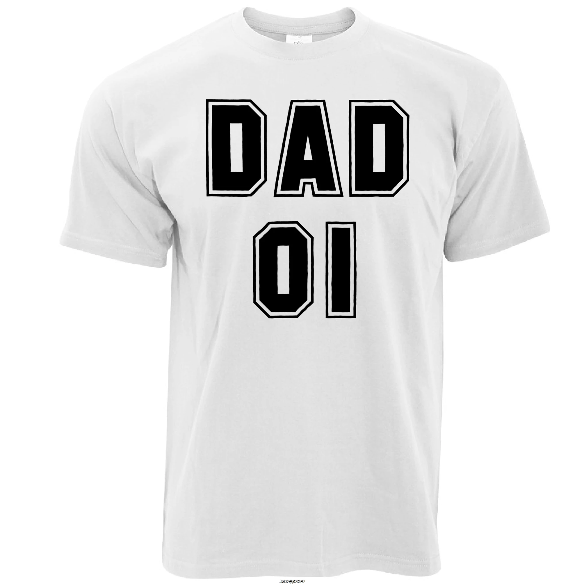 Llegada cuello redondo manga corta padres altos Dat papá número 1 estilo Jersy agradecimiento amor camiseta hombres