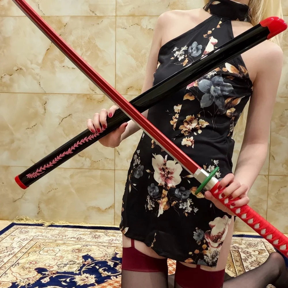 

39,3 дюйма Demon Slayer Kamado Nezuko деревянный меч катаны оригинальный самурай катана сабля ниндзя нож аксессуары для косплея реквизит игрушка