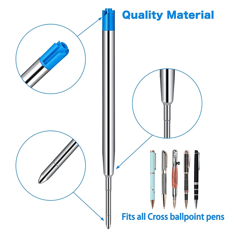 10Pcs Self Defense Tactical Pen Refills Special Office Business Ballpoint Pen Refill Rods For Writing School Student Stationery