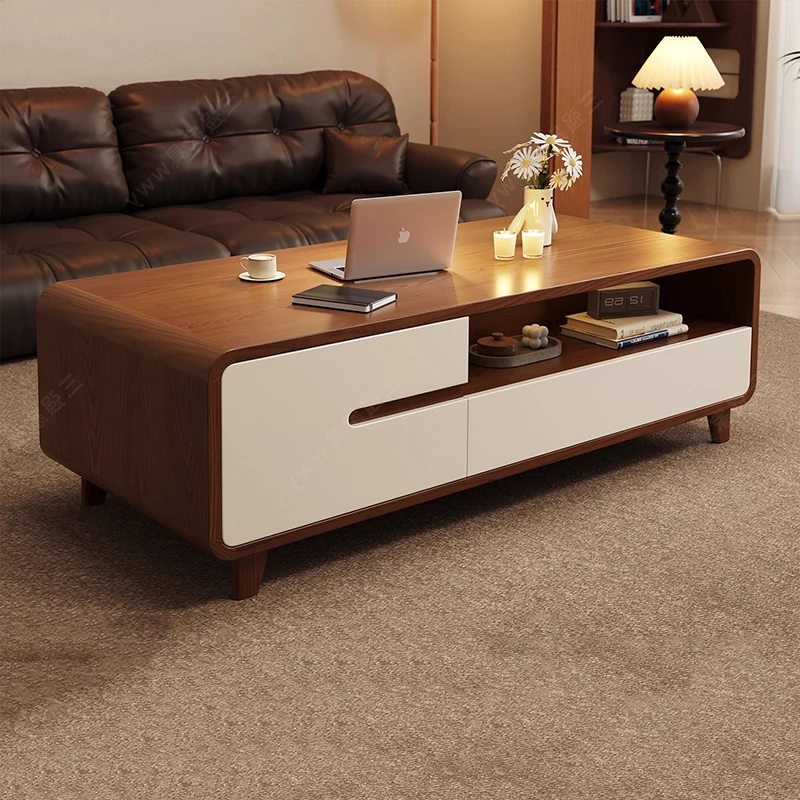 

Wooden Big Size Coffee Table Room Decor Beauty Simple Fashion Vintage Side Table Professional Couchtisch Ornaments Home Decor