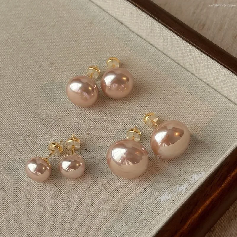 Pink Pearl Earrings for Women Korean Fashion Shell Pearl Earrings Women Girl Gift Luxury Jewellery Women Wedding Accessories