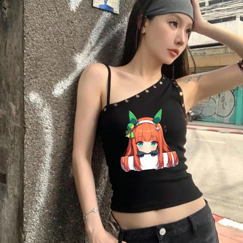 Umamusume Pretty Derby crop top shoujo japan emo y2k grunge anime tshirt grunge baddie japanese korean fashion cheap