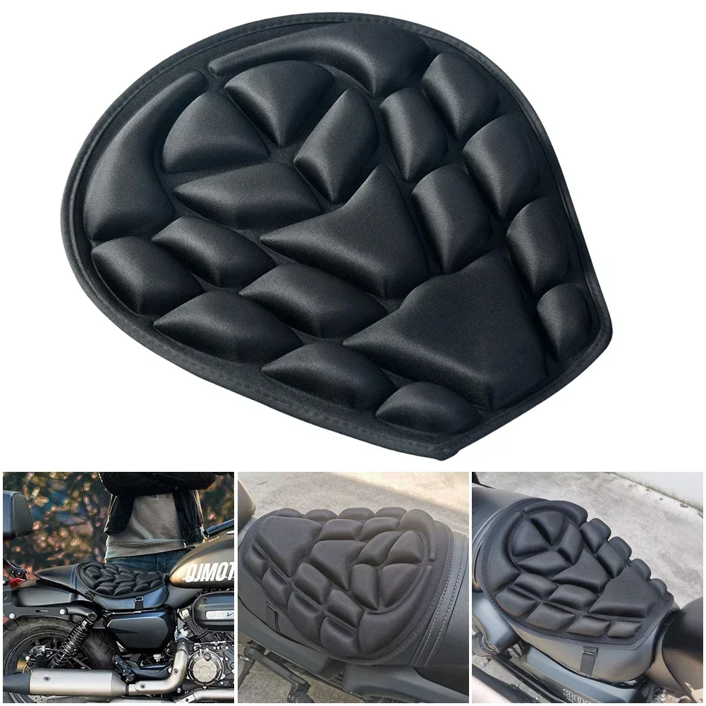 

Motorcycle 3D Seat Cushion Black Foam Soft Comfortable Breathable Seat Covers Mats Motorcycles Electric Bike Accessories