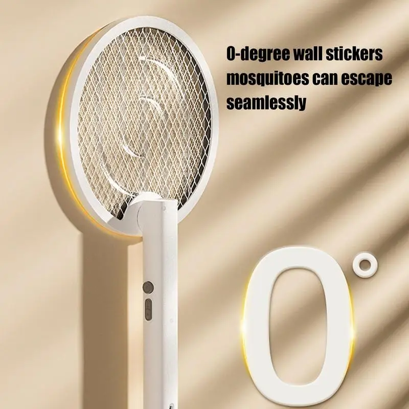 Fly Swatter Electric Zapper 2 In 1 Smart Electric Fly Swatter Racket Handheld Foldable Flying Catcher Portable Control Trap Lamp