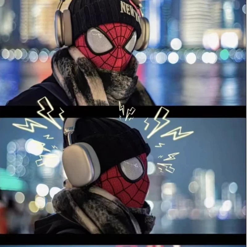 

Костюмный реквизит ручной работы: маска Человека-паука (Тоби Магуайр) по фильму, с магнитными съемными линзами, не спадающими сетчатыми элементами, для фанатов.