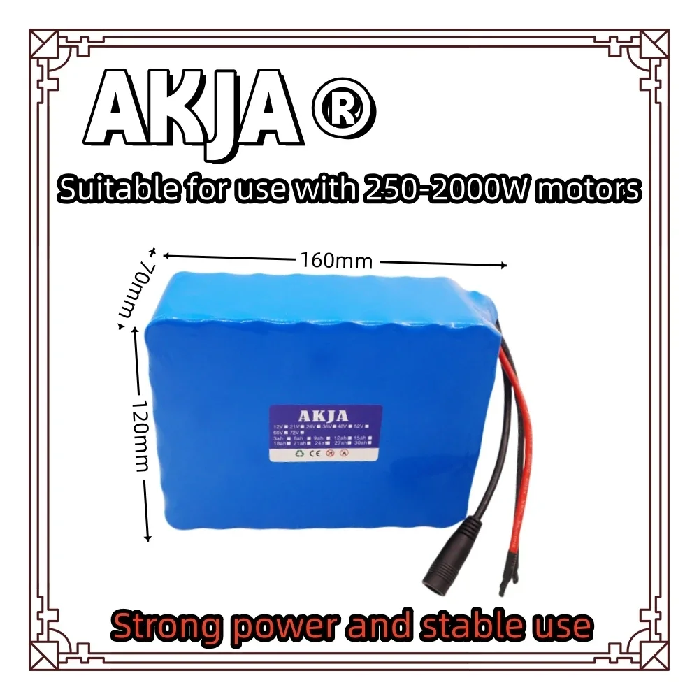 Air fast transportation18650lithium battery pack24V25.2V battery6S8P 24AH suitable for 250-2000W motor new full capacity+charger