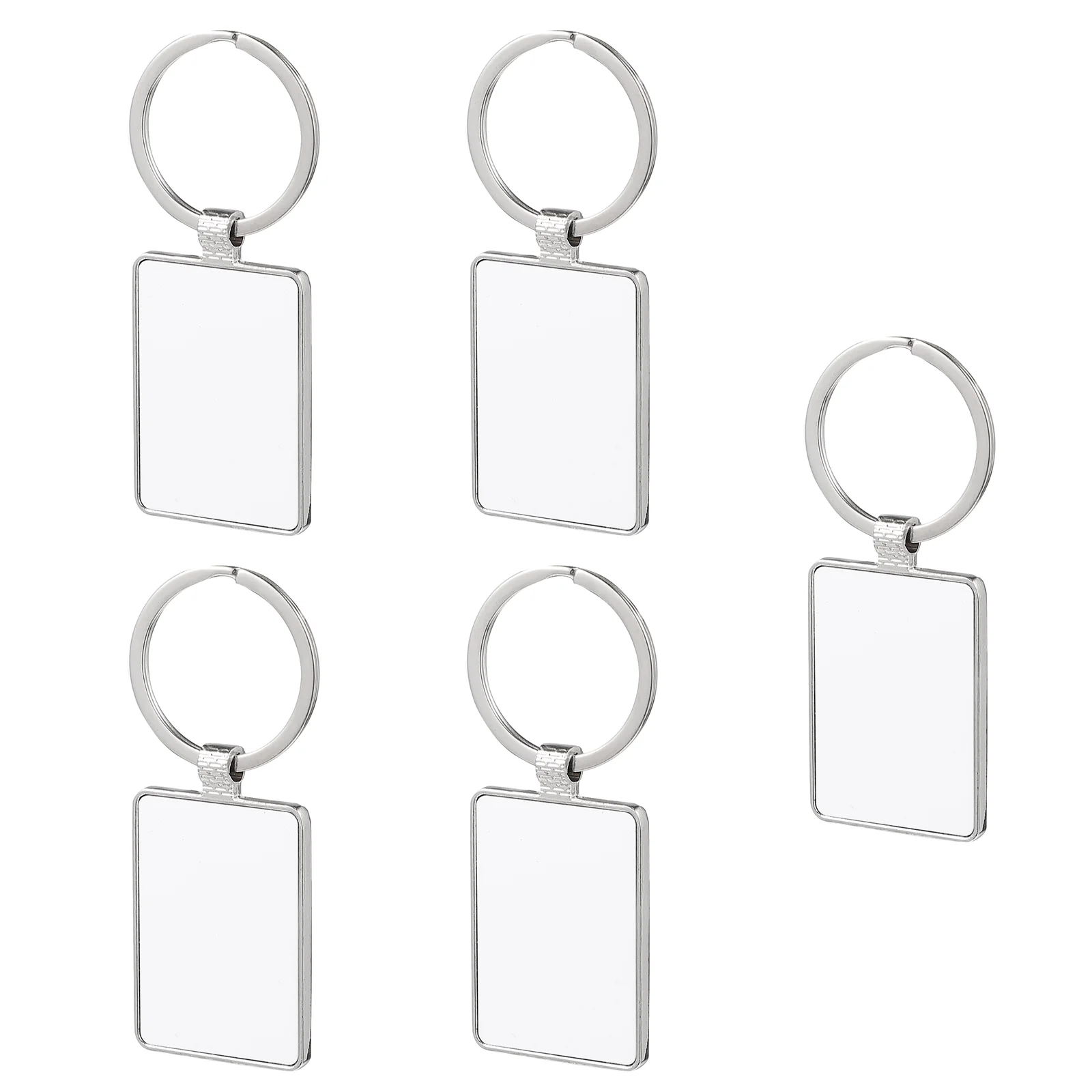 

5 Pcs Sublimation Key Chain Labels Double Sided Photo Creative Handmade Keychain Metal