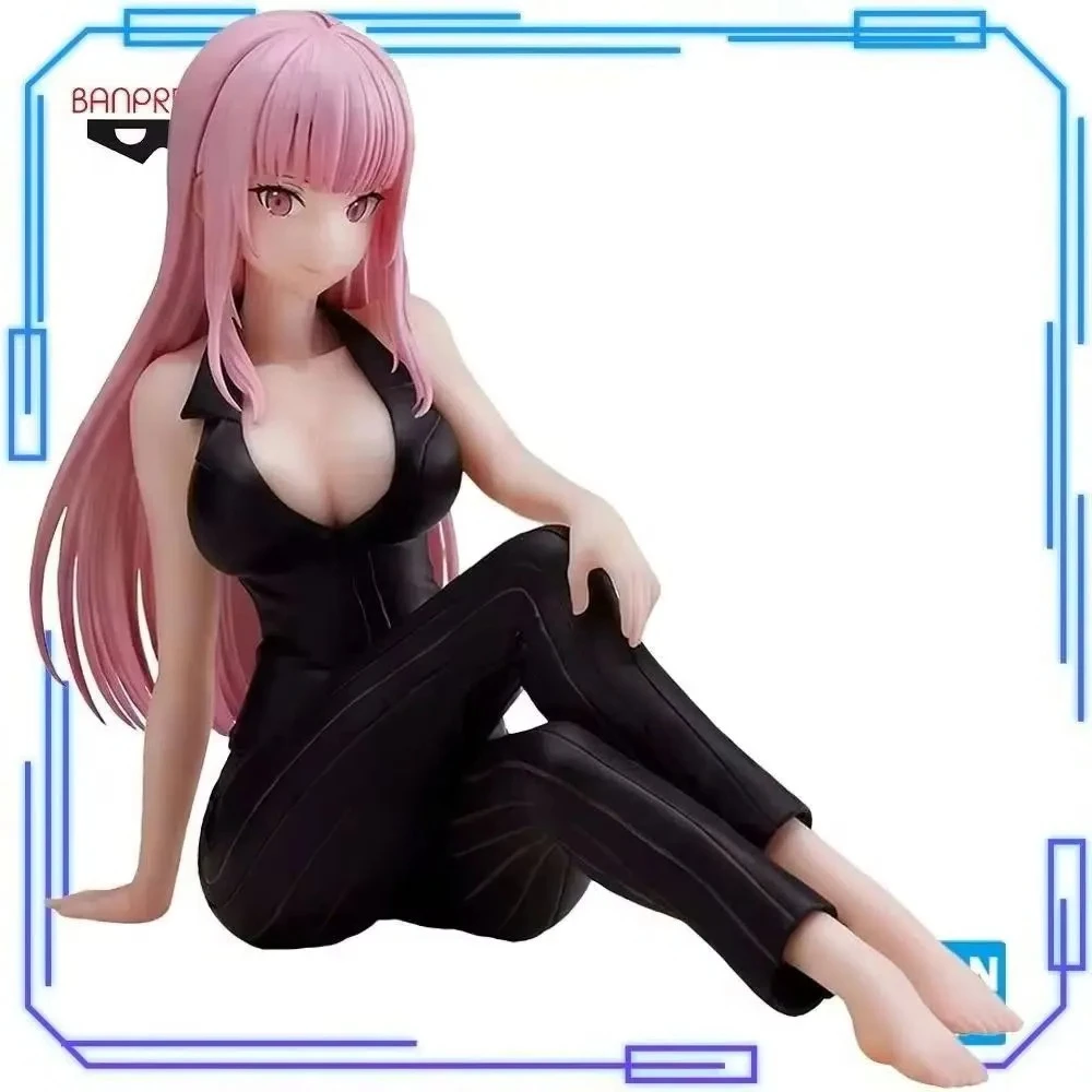 In Stock Bandai Original Genuine Banpresto Virtual Idol Hololive IF Mori Calliope Relax Time Office Style 14cm Model Toy Figures