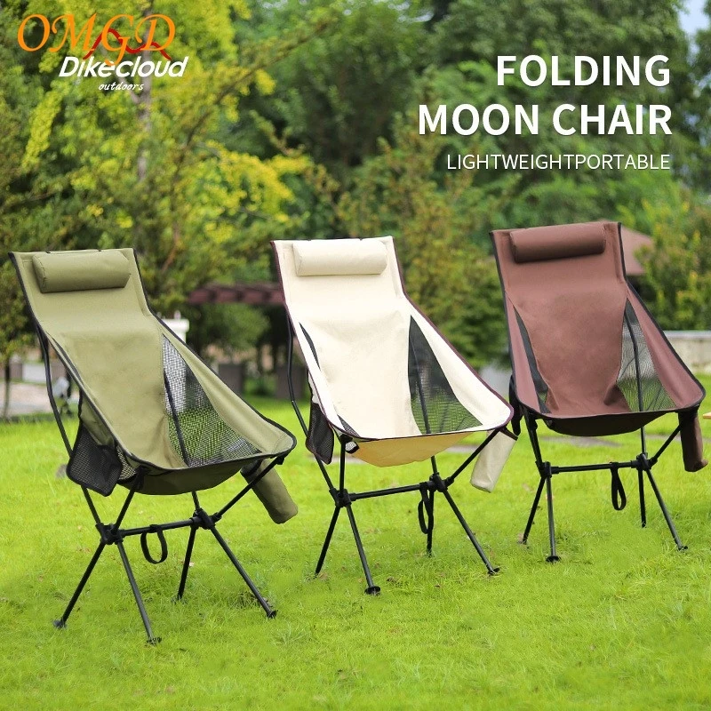 

OMGD Moon Chair Recliner Outdoor Folding Chair Fishing Chair Cup Bag with Cushion Three Colours Available sedie da spiaggia