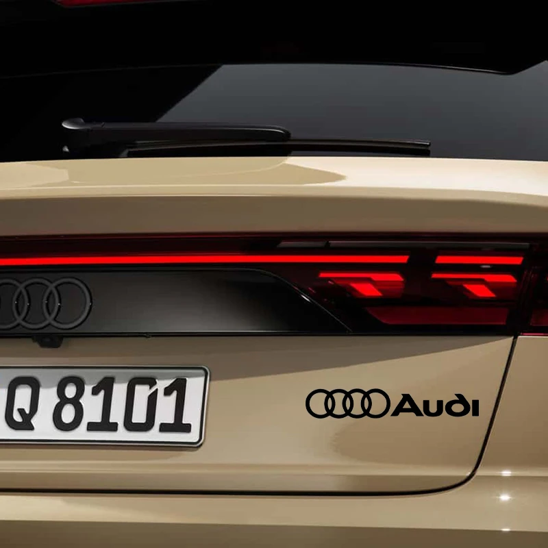 For Audi Sline RS A3 A4 B8 8P 8V B6 A5 A6 C7 Q5 B9 B7 C6 A1 Q7 Q3 TT Car Body Window Trunk Decoration Stickers Auto Accessories