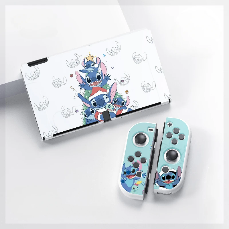 Custodia morbida in TPU Disney Stitch custodia protettiva Joycon per Nintendo Switch NS OLED Lite Console custodie in cristallo accessori giocattolo