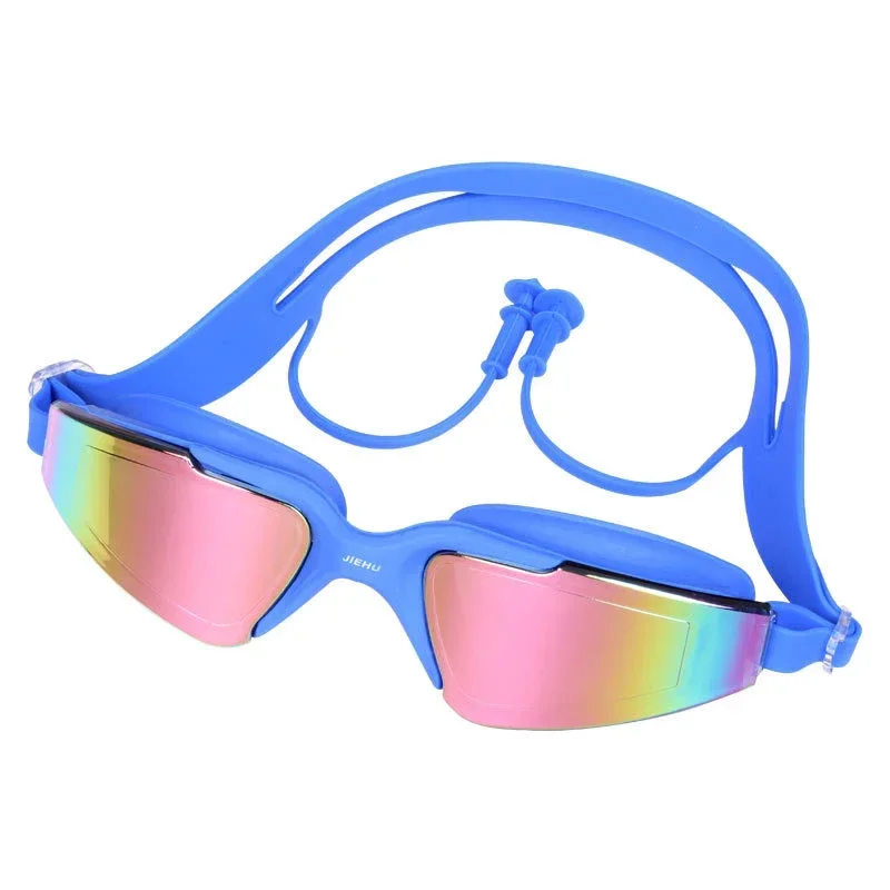 Myopia Prescription Swimming Goggles Kids girls  Glasses Waterproof Anti-fog Swim  Set Acetate