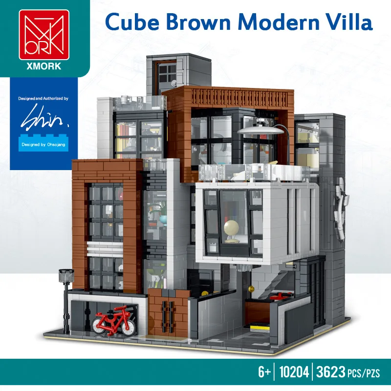 

Moc-87366 Creative Modern Villa Modular Building Block Bricks City Architecture Model Street View Sets Kid Toy For Children Gift