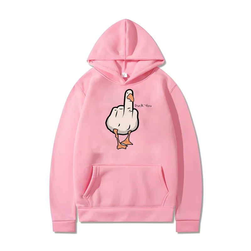 Funny Duck You Print Hoodie Men Women Harajuku Hip Hop Hooded Sweatshirts Fashion Casual Oversized S-3XL Loose Pullovers