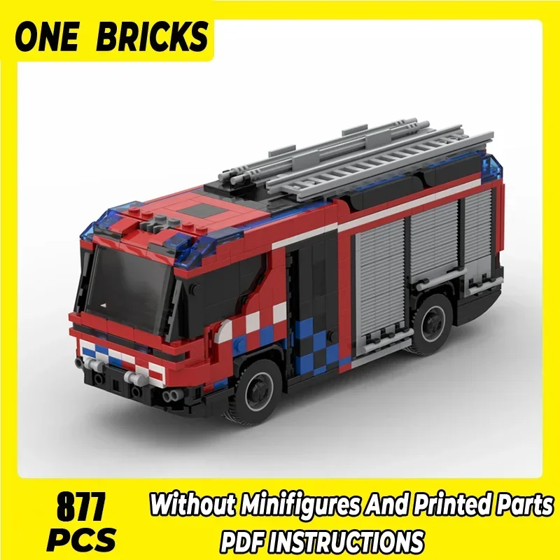 

Moc Building Bricks City Car Model Amsterdam RT Hybrid Fire Truck Engine Technology Blocks Gift Christmas Toys DIY Sets Assembly