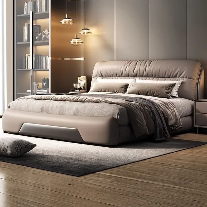 

Frame King Sleeping Bed 150x200cm Upholstered Luxury Fancy Bed 180x200cm Storage Minimalist Full Size Home Bedroom Furniture