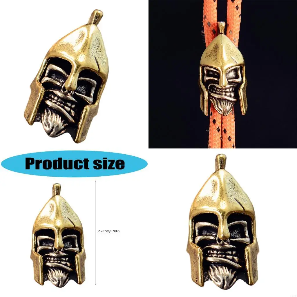 

Skull Pendant for Rope Braiding and Unique Accessory Making Paracord Bead Y08E