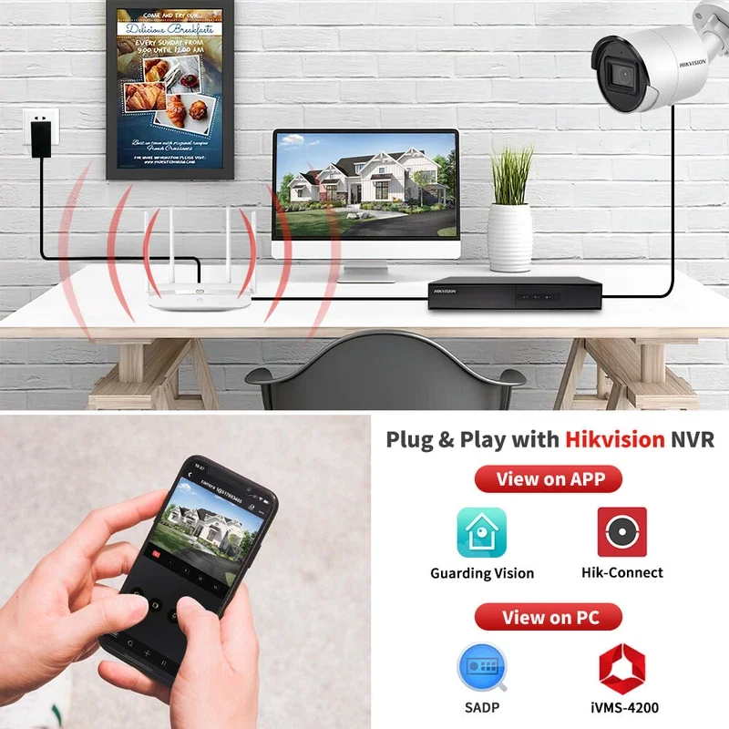 Hikvision 8MP IP Camera DS-2CD2086G2-IU 4K Bullet PoE Human Vehicle Classification Built-In Mic SD Card Slot H265+ IP67