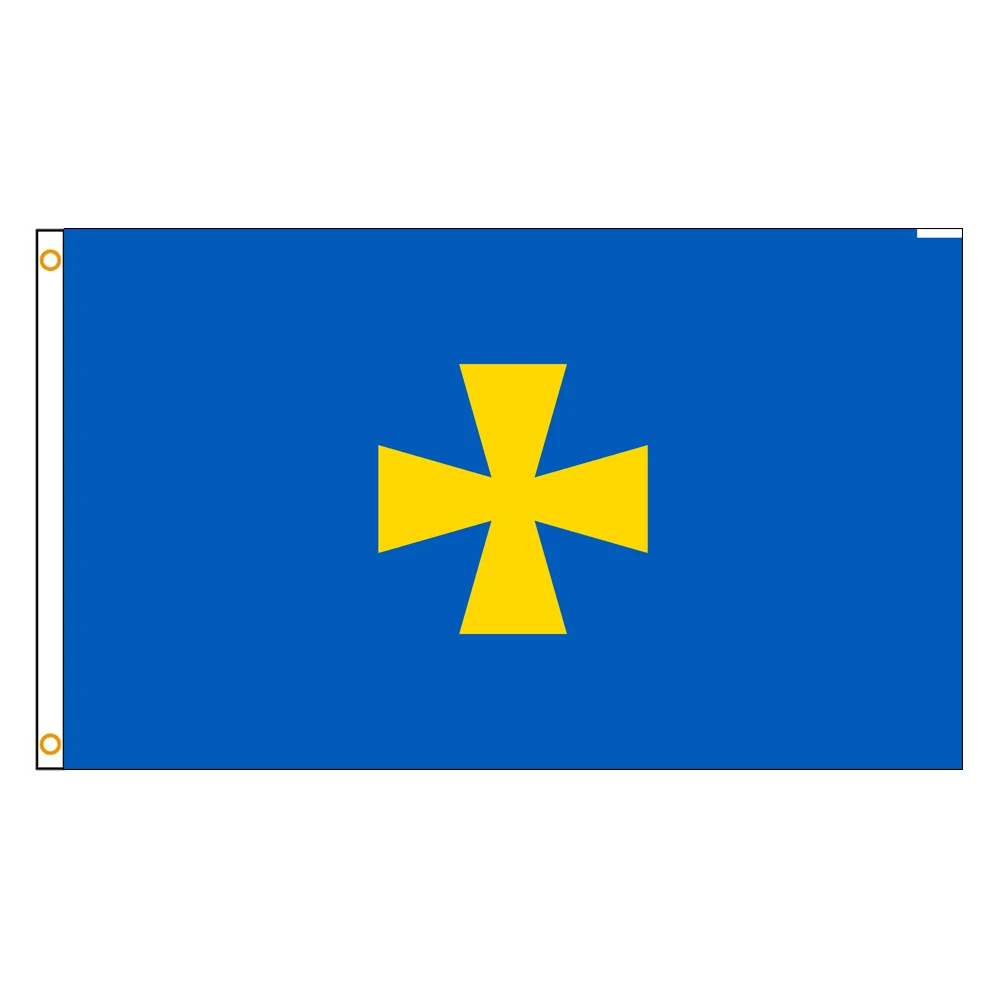 3x5 Ft Poltava Oblast Flag Vivid Color an oblast of Ukraine Flags Polyester with Brass Grommets