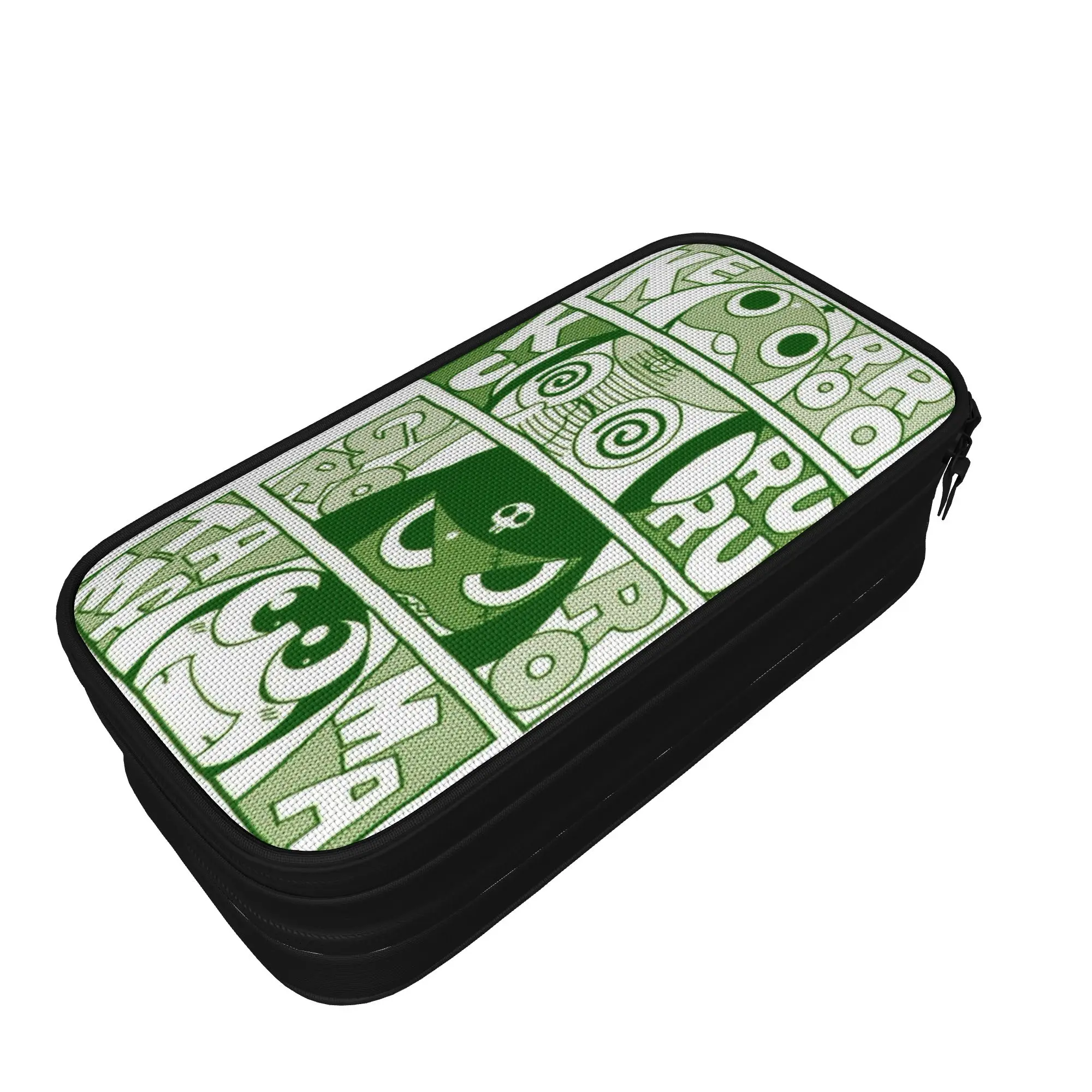 Large-capacity Pen Box Keroro Gunso Office Supplies  Double Layer Pencil Case Stationery Girl Make Up Bag Gift