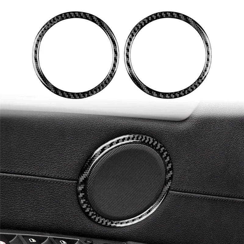 For BMW Z4 E89 2009-2016 Carbon Fiber Car Door Speaker Trim Loudspeaker Decoration Sticker Accessories