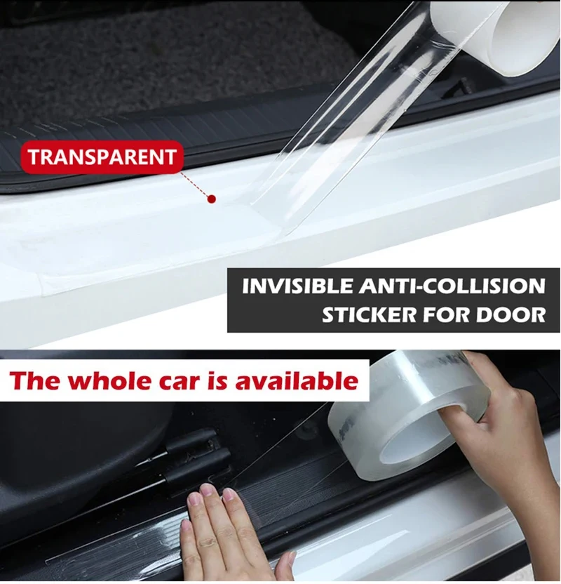 Transparente Auto Tür Schutz Aufkleber Anti Scratch Nano Band Auto Stamm Schweller Verschleiß Schutz Film Tür Rand Schutz – Detail 10
