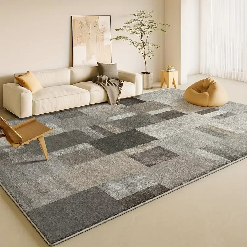 VIKAMA Cream Wind Carpet Living Room Easy Care Sofa Coffee Table Carpet Home Bedroom Bed Side Anti-Fouling Floor Cushion Cushion