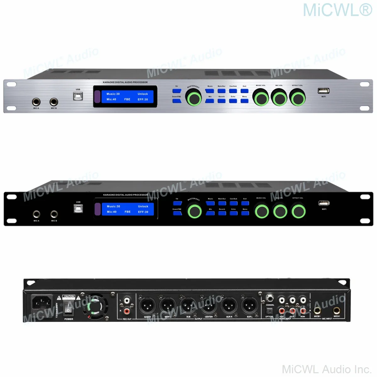 Original Digital Pre-Effector Anti-Noise Audio Processor Wireless Wired Microphone Sound Reverb PreAMP Effector Software KX990