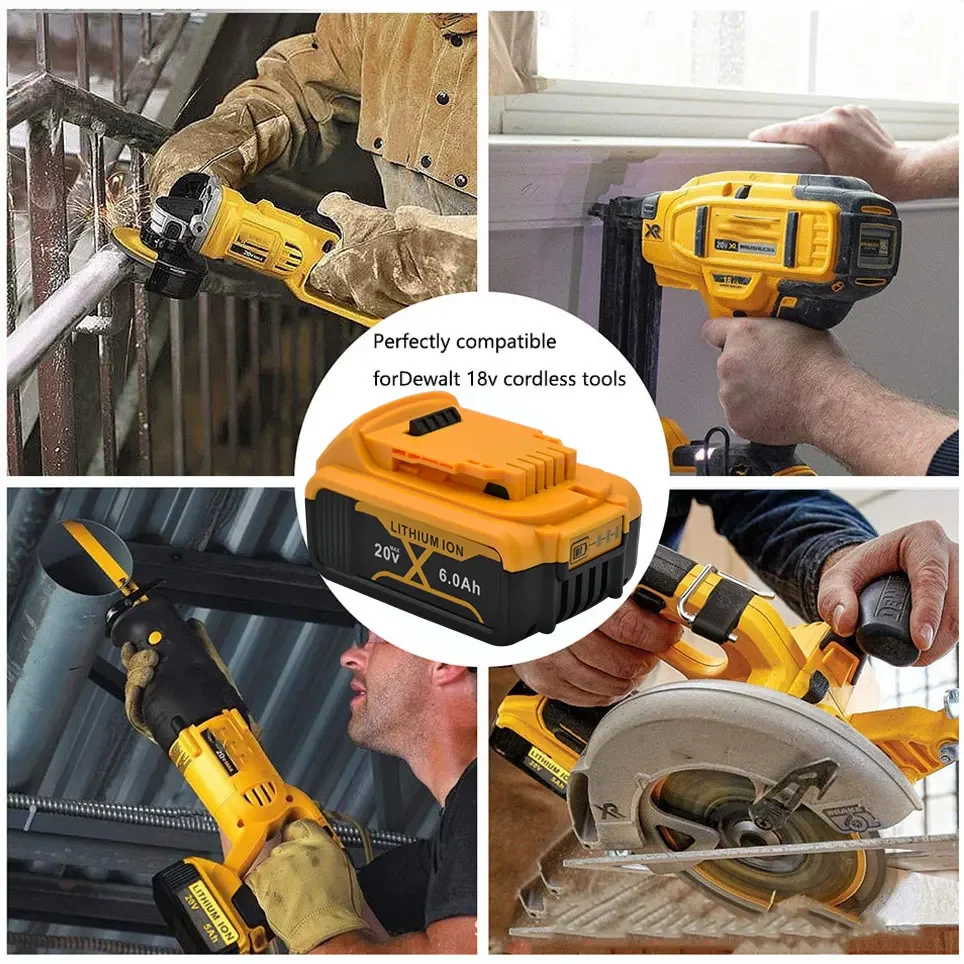 20v 6ah max Lithium batterie Elektro werkzeug Ersatz für Dewalt dcb184 dcb181 dcb182 dcb200 20V Lithium batterie