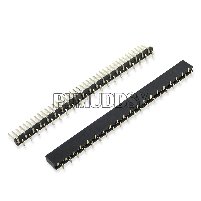 1*40p 1*50p SMT Single Row Dislocation Male Female PCB Pin Header Socket Connector Pinheader 1.27 2.0 2.54 Mm For Arduino 5PCS